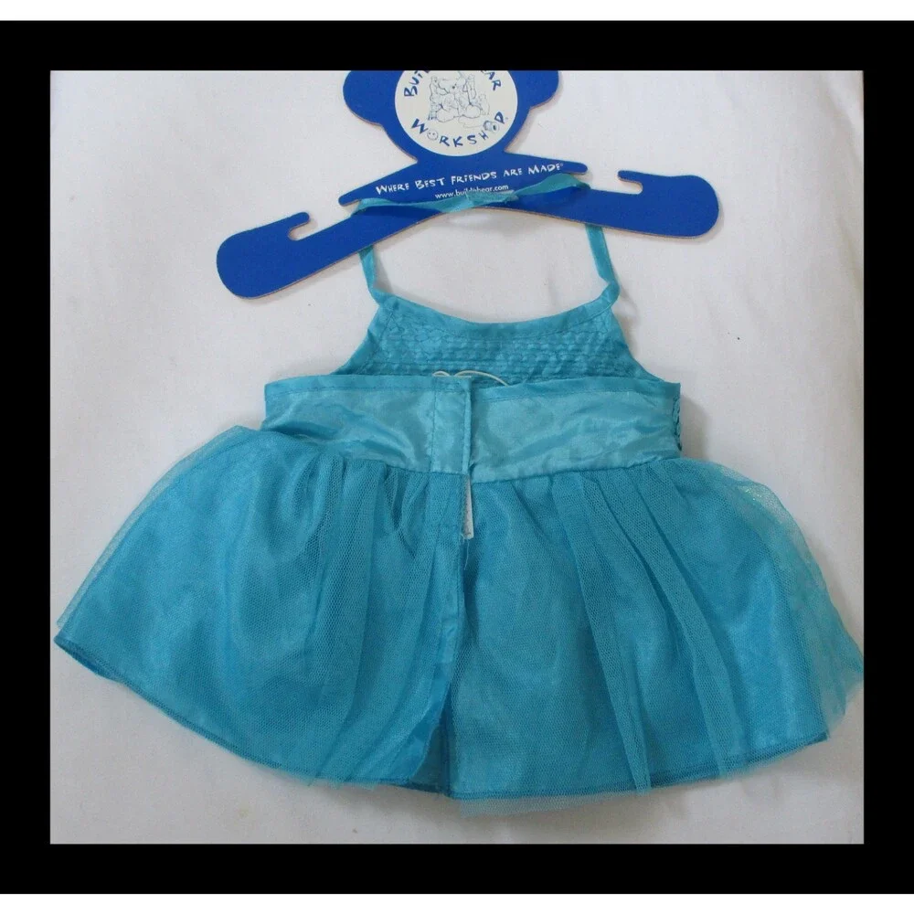 Build A Bear Workshop Teal Dress with Sequin Bodice on Hanger